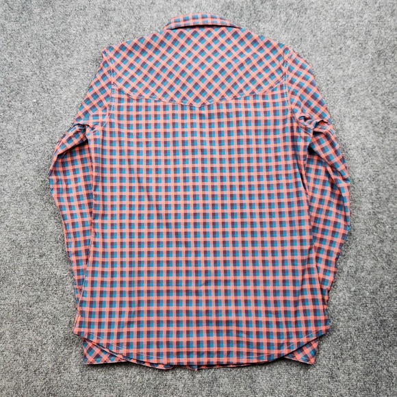 Stio Eddy Shirt Womens Small Red Blue Plaid Snap‎ Front Western Long Sleeve - Picture 3 of 7